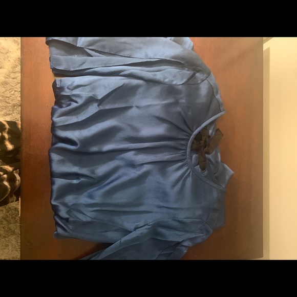 Rachel Roy Blue Long Sleeve Tie Back Dress - Picture 10 of 12